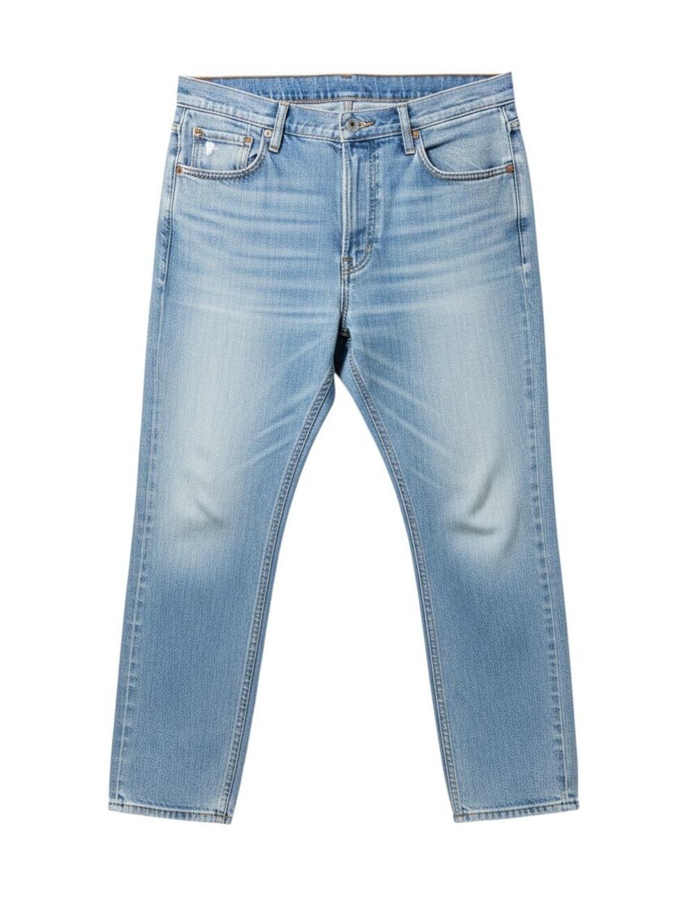 Y2k embroidered baggy Distressed Jeans Sz 42  Denim men’s hip hop light wash